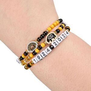Foco Boston Bruins Ice Hockey Kids Set of 3 Centennial Bracelets.